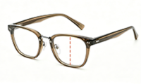 Illustration showing lens height on frame