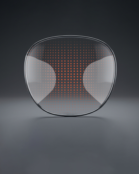 Standard progressive lenses illustration with narrower view port